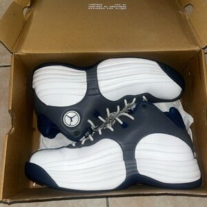 Jordan White and Navy Sneakers